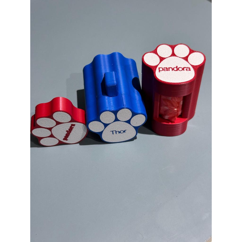 Porta Saquinho Cata Caca Pet Personalizado Com Nome + Refil + Mosquetão