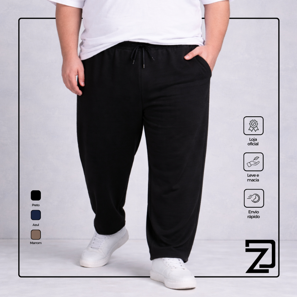 Calça Moletinho Masculina Flanelada Plus Size em Oferta na Shopee