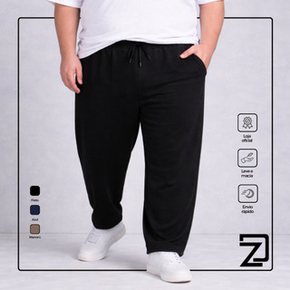 Calça Moletinho Masculina Flanelada Plus Size