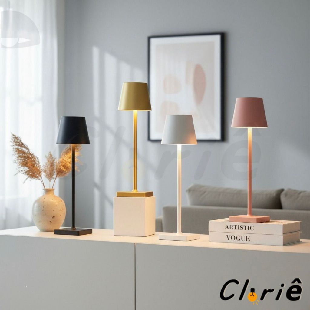 Abajur Moderno LED 3 Cores USB Luminária de Mesa Decorativa em Oferta na Shopee