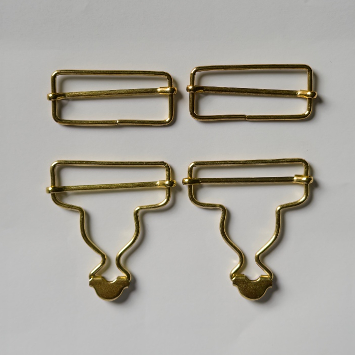 Fivela para jardineira com regulador 4cm - ouro - niquel - ouro velho - 2 unidades