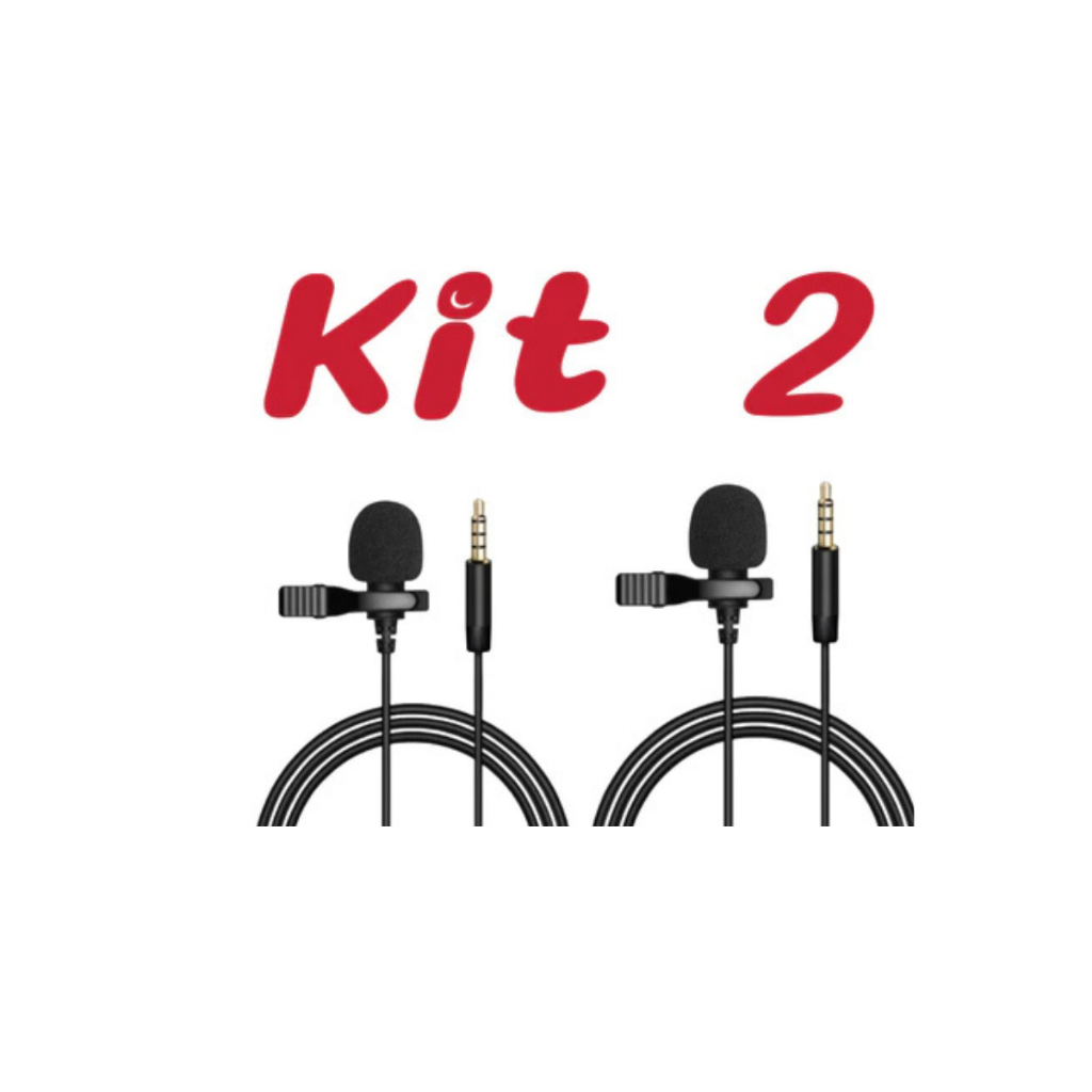 Kit 2 Mini Microfone De Lapela Profissional P/ Celular Android ios JH-043