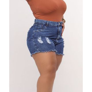 Short Jeans Plus Size Feminino Lavagem Clara, Média e Escura Sem Elastano em Oferta na Shopee