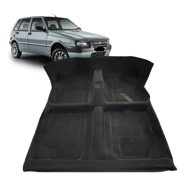 Carpete Moldado Fiat Uno Fire de 2000 a 2013 Cor preto Automóveis