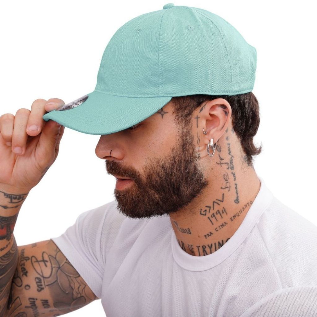 Boné Aba Curva em Algodão Liso Masculino com regulador Ajustável fivela em Oferta na Shopee