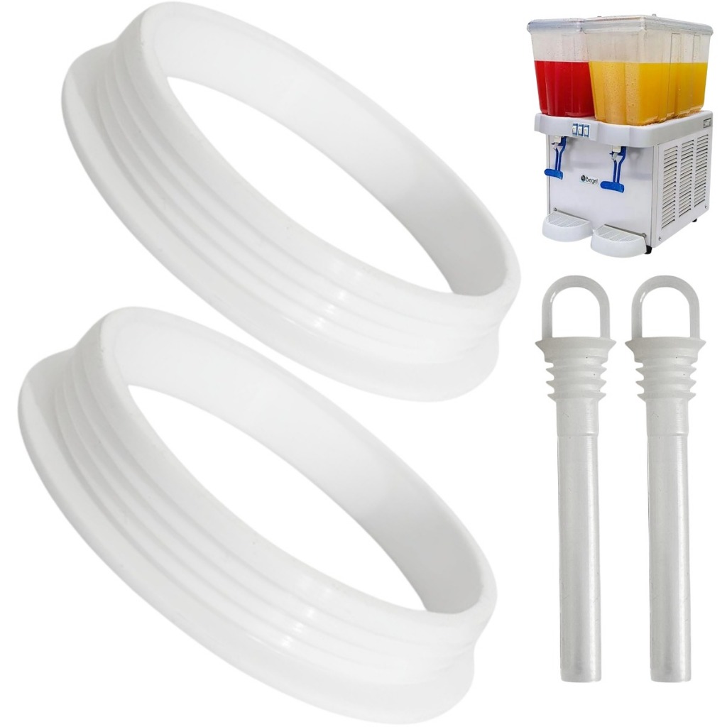 Kit 2 Chupeta Silicone Begel 2 Anel Vedação Para Refresqueira