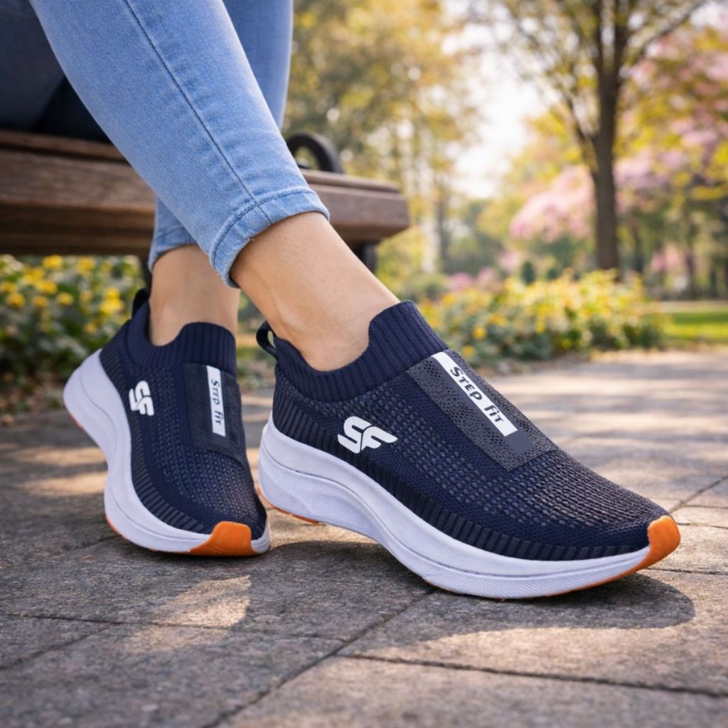 Tênis Feminino Esportivo Caminhada Slip-On Macio Leve Confortável Envio Imediato