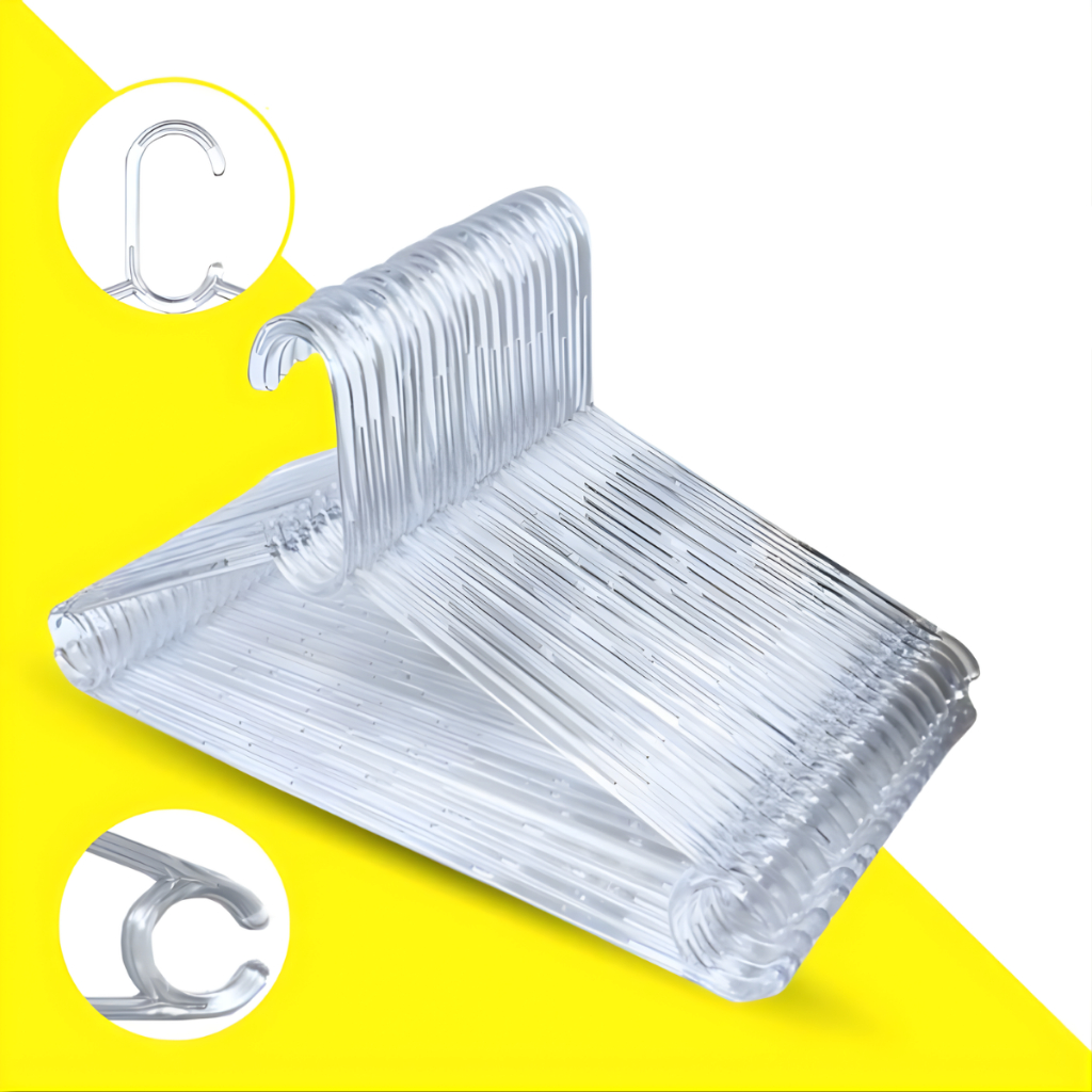 Kit Cabides Transparente Acrílico Adulto Reforçado Organizar Roupas