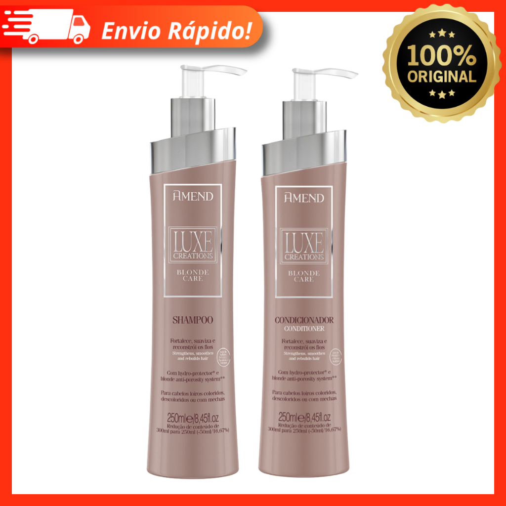 Kit Shampoo e Condicionador Amend Luxe Creations Blonde Care 250ml