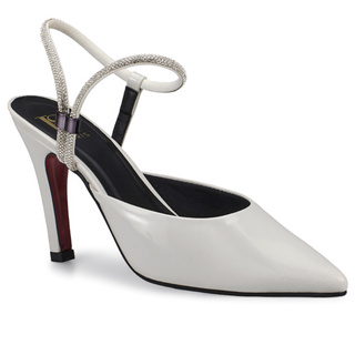 Sapato Feminino Scarpin Salto Alto  Traseiro Aberto com Brilho Confotavel 4001 em Oferta na Shopee