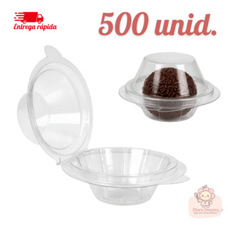 Kit 500 Embalagem Para Brigadeiro Blister Individual Transparente Com Tampa em Oferta na Shopee