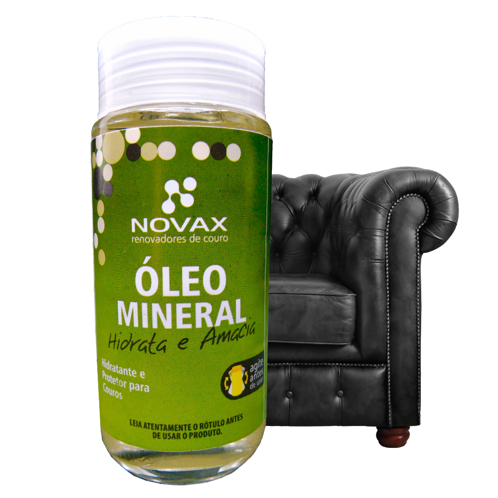 Óleo Mineral Novax 90ml - Conservação e maciez do couro soleta selaria evitando ressecamento