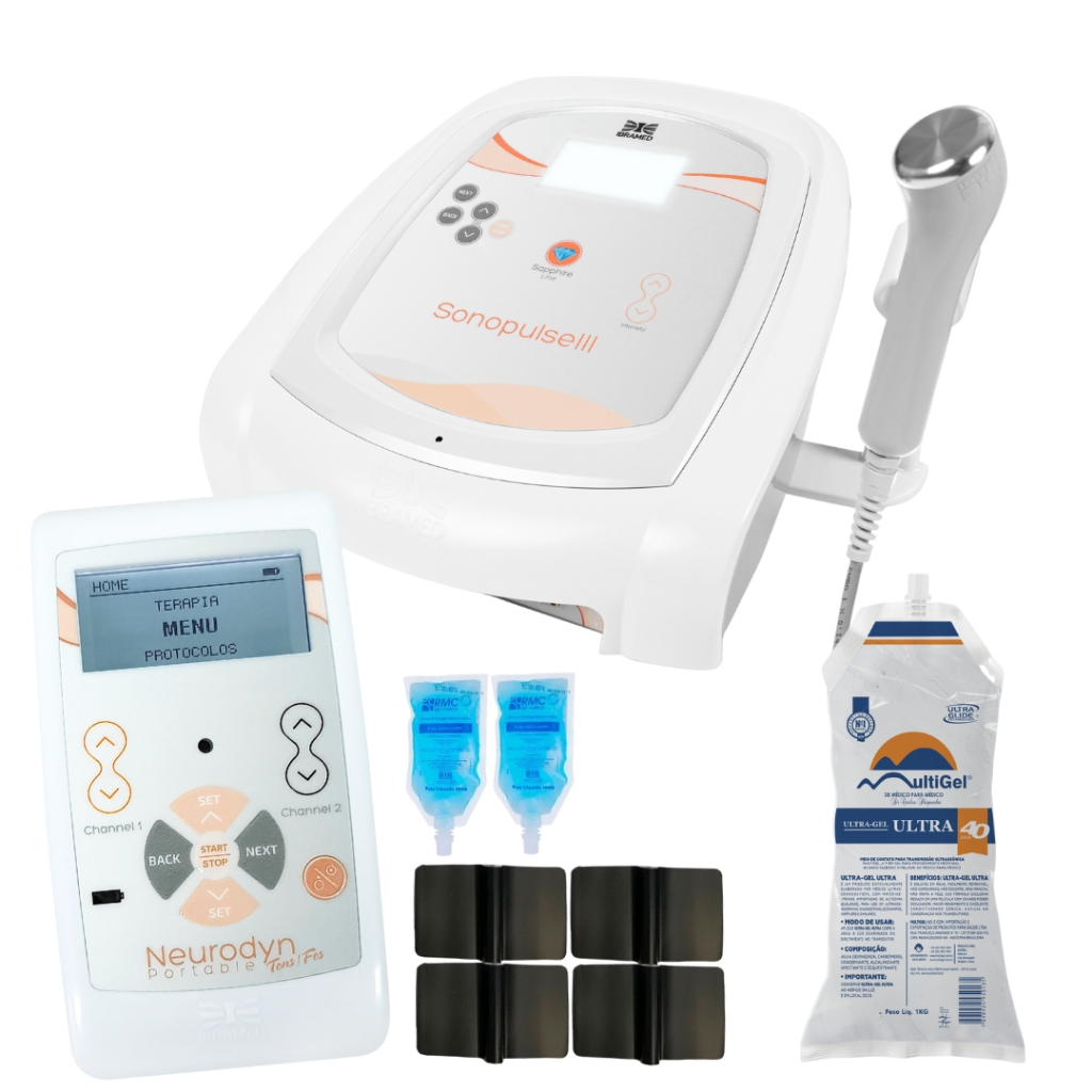 Kit  Sonopulse III + Neurodyn Portatil Tens e Fes Ibramed em Oferta na Shopee