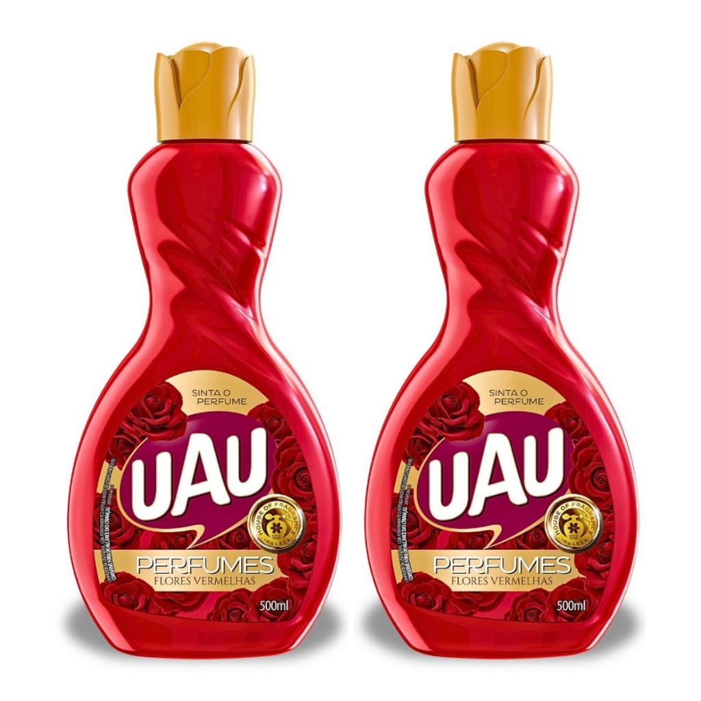 Kit 2un Limpador Perfumado 500ml Uau Flores Vermelhas em Oferta na Shopee