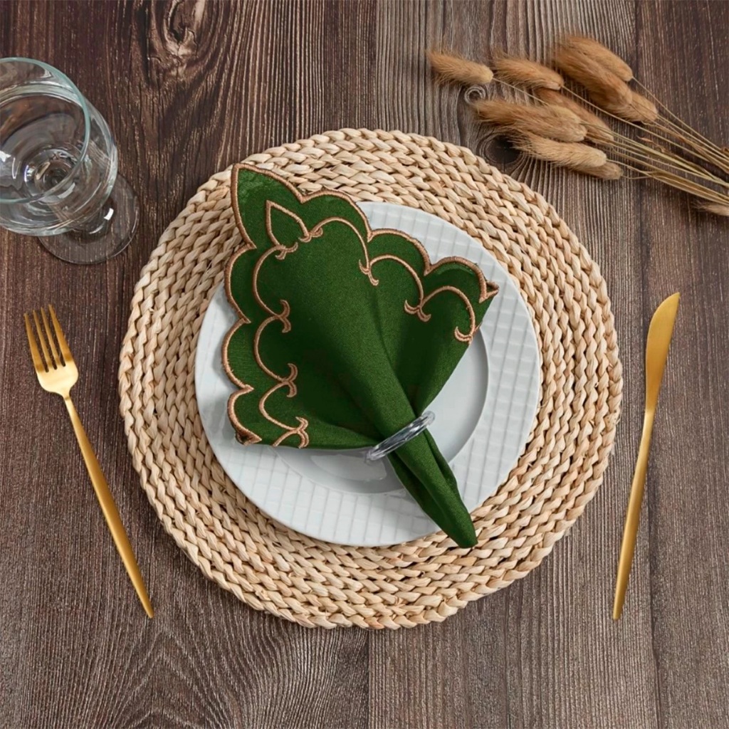 Guardanapo Sparta Bordado Tecido Engomado 35x35cm Santos e Luan