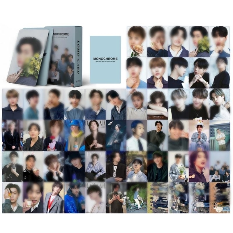 Cartão Fotográfico PhotoCards | Lomo Cards kpop BT$ OT7 | Estilo Monochrome/festa Pop Asiático em Oferta na Shopee