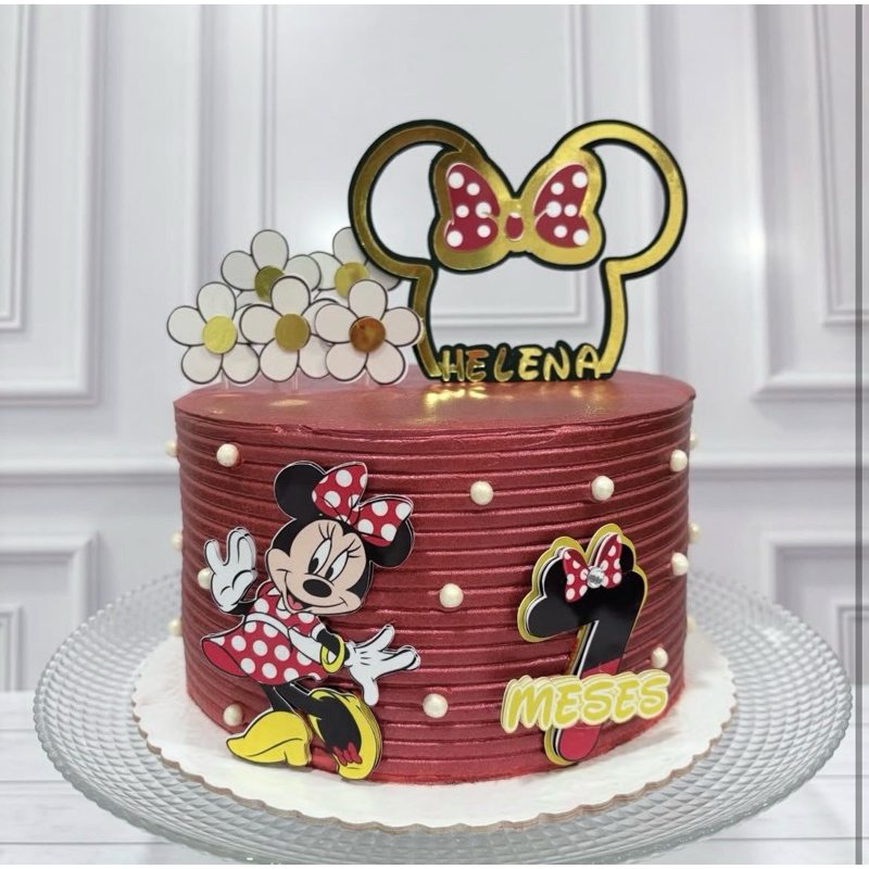 PRONTA ENTREGA TOPO PERSONALIZADO MINNIE VERMELHA /minie vermelha topo decoracao dianey Minei Mickey e minie