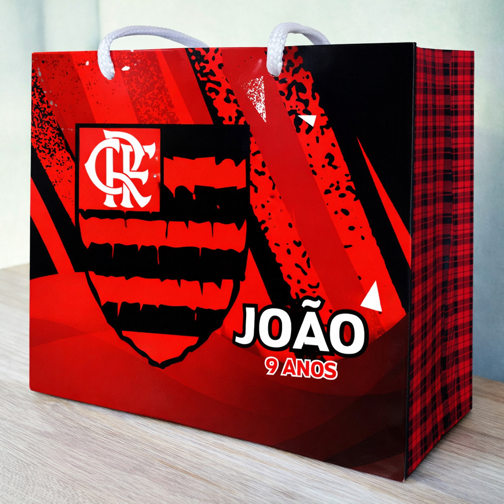 Sacolinha Personalizada Flamengo Mengo Sacolinha | Lembrancinha | Mimos | Aniversário - PEGUE E MONTE