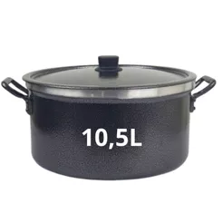 Caçarola Hotel Premium 10,5L N° 30 - Preta Craqueada GRANDE
