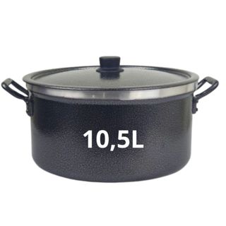 Caçarola Hotel Premium 10,5L N° 30 - Preta Craqueada em Oferta na Shopee