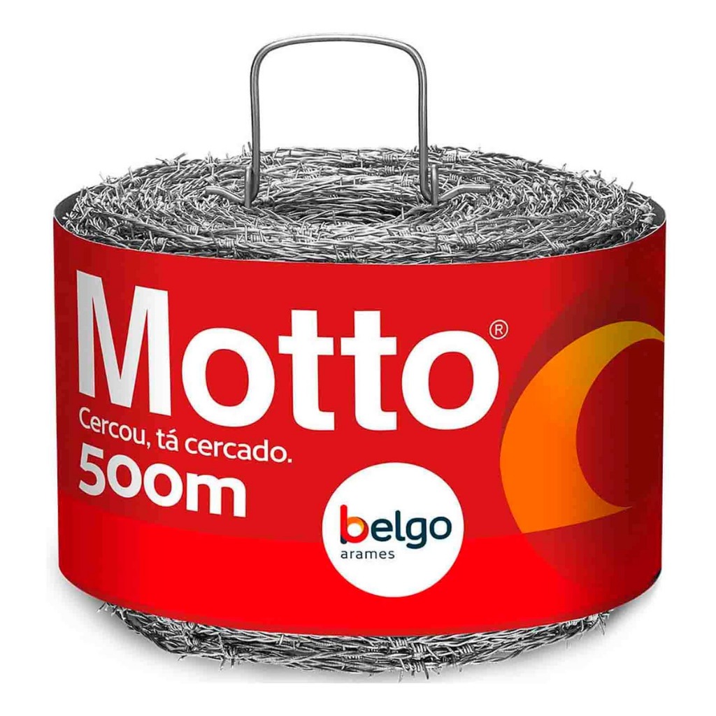 Arame Farpado Galvanizado Belgo 500 Metros 1,60mm Resistência Motto em Oferta na Shopee