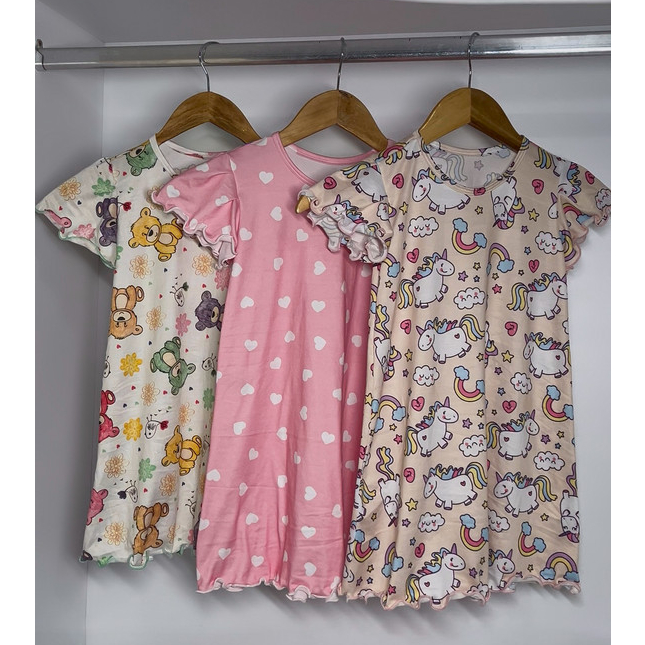 Camisola Infantil Malu Estampada Pijama Roupa de Dormir