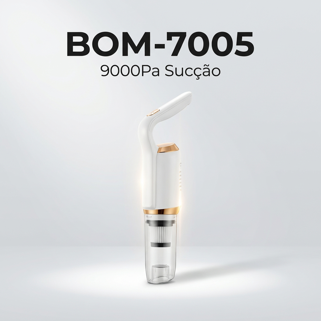 Aspirador de Pó Portátil Sem Fio 7.4V 120W 9000Pa Bateria 1500mAh Recarregável