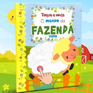 Livro Sensorial Bebê | Toque E Sinta O Mundo da Fazenda Texturas Para Crianças em Oferta na Shopee