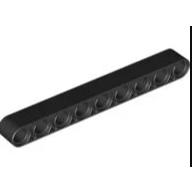 Kit 5 Vigas 9x1 – Compatível com LEGO Technic e Robótica SESI