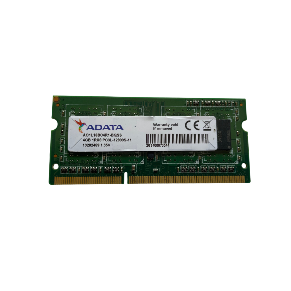 Memoria Notebook 4gb ddr3l pc3l 1600mhz 12800s Adata 1rx8 a01l16bc4r1-bqss