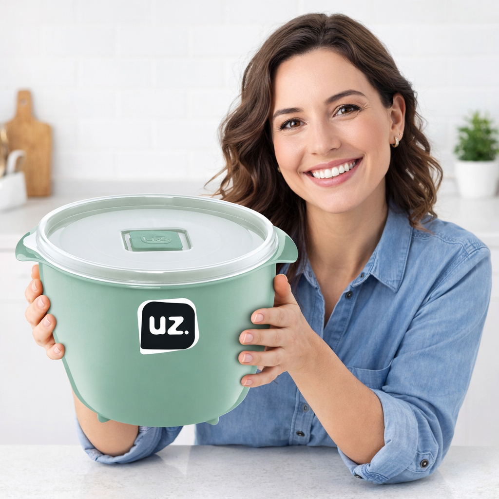 Pote Multiuso 1,5 Litros Premium Verde Cozinha Geladeira Despensa Freezer Organizador Alimentos UZ Utilidades