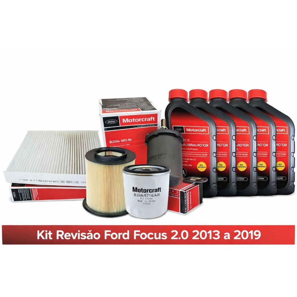 Kit Revisão Óleo 5W20 + Filtros Ford Focus 2013 a 2019 - Original Motorcraft em Oferta na Shopee