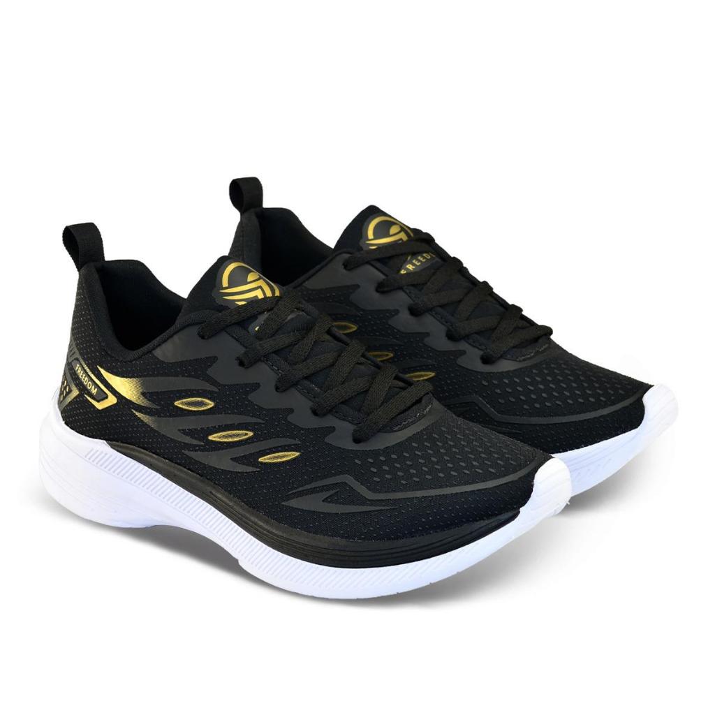 Detalhes do KIT 02 PARES Tenis Masculino Escolar Academia Original FREEDOM Corrida Caminhada PROMOÇÃO BRANCO AZUL+ PRETO DOURADO
