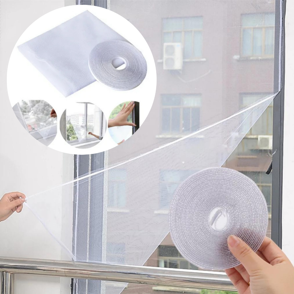 Kit 2 Tela Mosquiteira Janela Adesiva Ajustável Anti Insetos