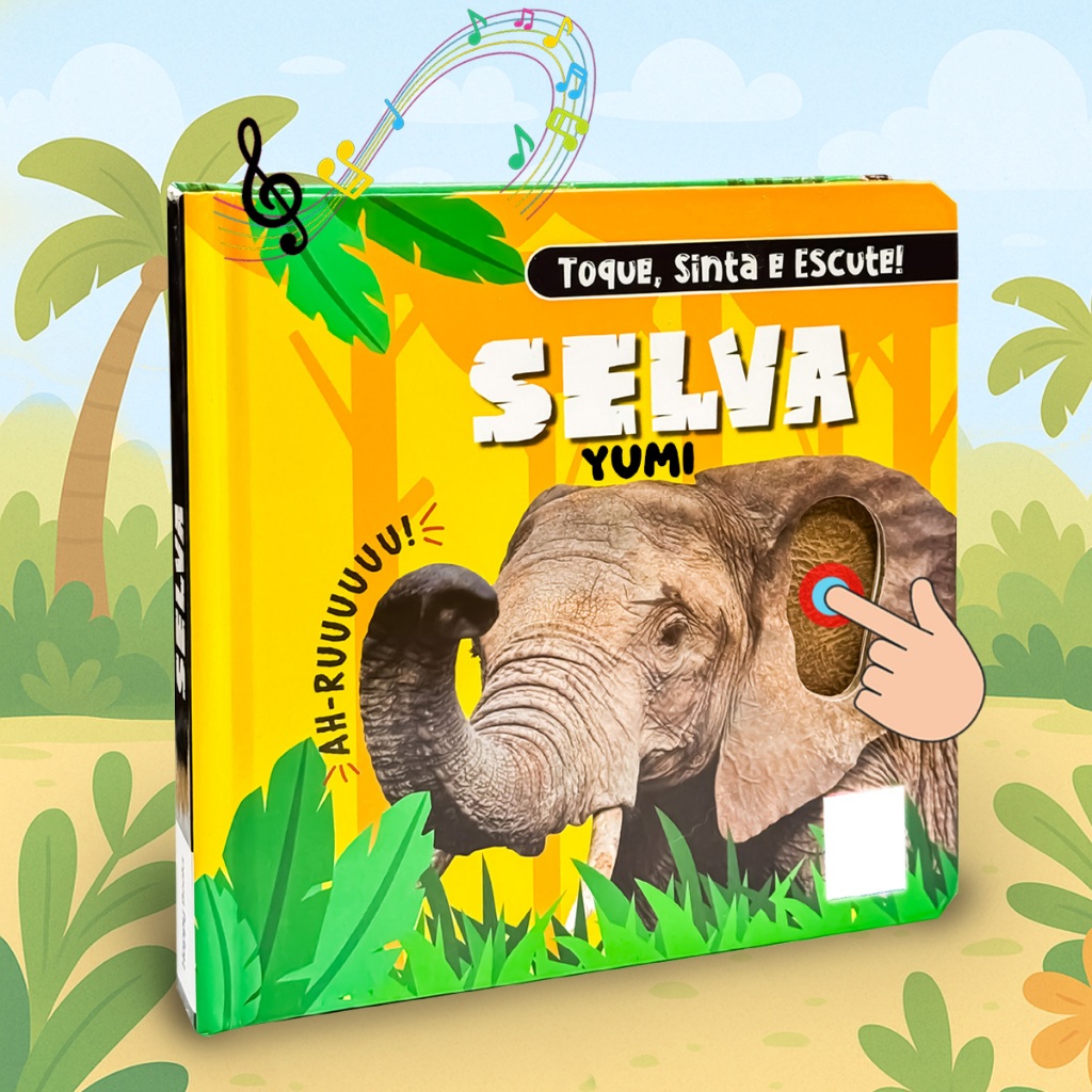Livro Infantil Bebê Toque, Sinta E Escute Animais da Selva Livro Sensorial Texturas Sons Premium em Oferta na Shopee