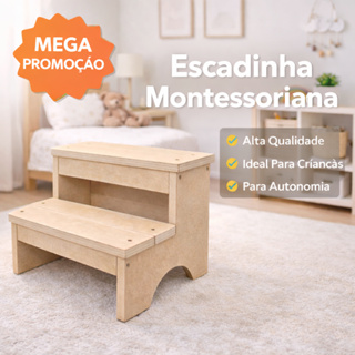 Banquinho Escadinha Infantil 2 Degraus MDF 15mm Multiuso Banheiro Cama Pet em Oferta na Shopee