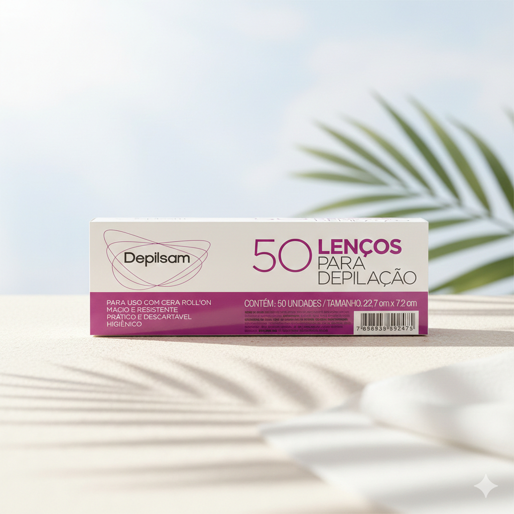 Lenços para Depilação Depilsam 50 Folhas em Oferta na Shopee