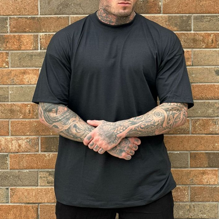 Camiseta Oversized Masculina Premium Algodão Streetwear Básica Lisa Caimento Perfeito