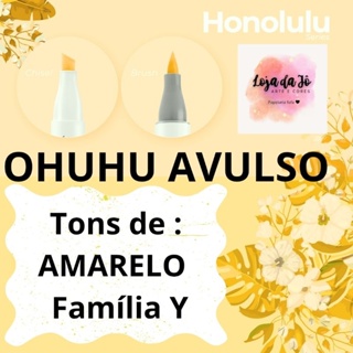 Ohuhu Avulso Honolulu - tons de amarelo - Família Y em Oferta na Shopee