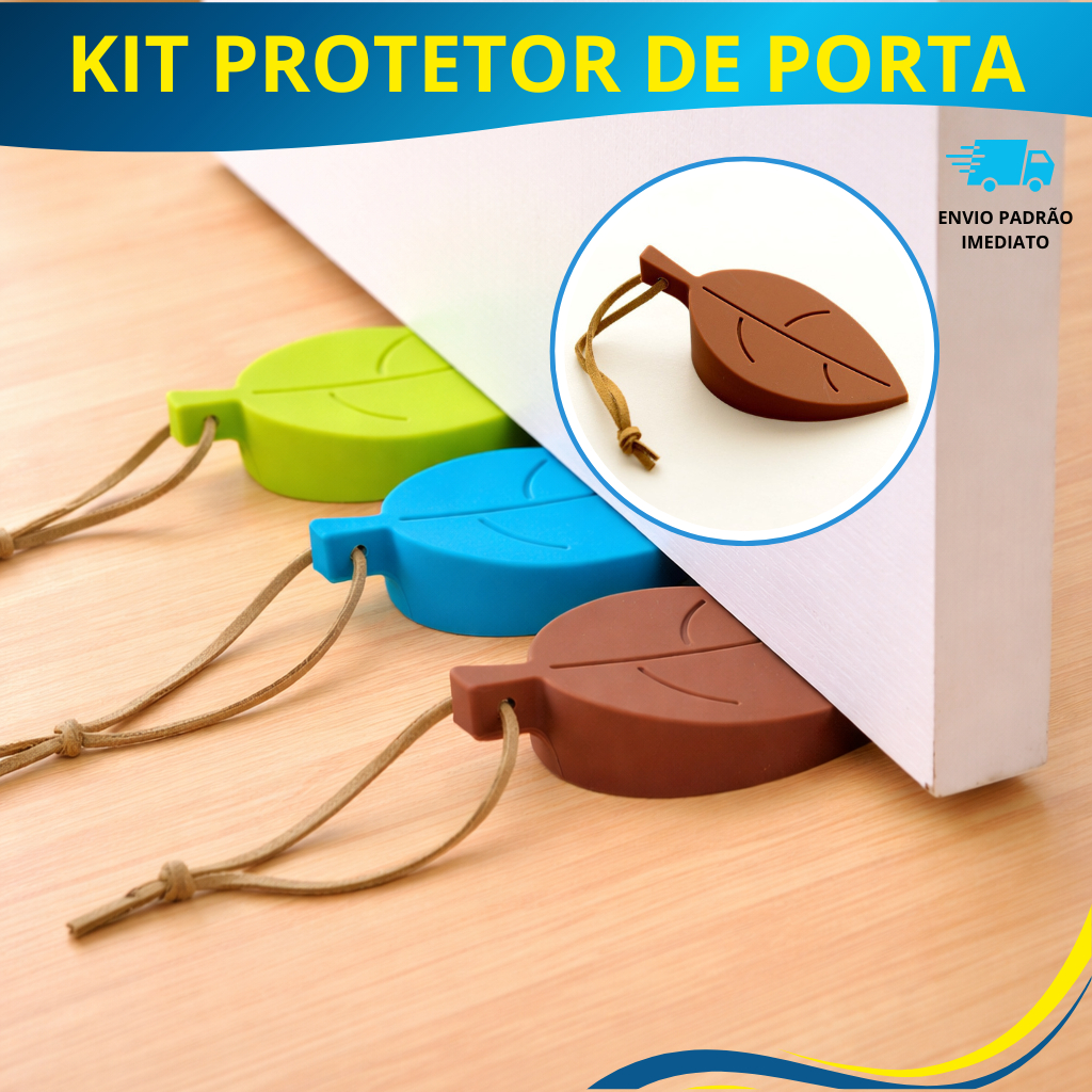 Trava Protetor De Porta Folha Silicone Dedo Bebê Antiderrapante em Oferta na Shopee