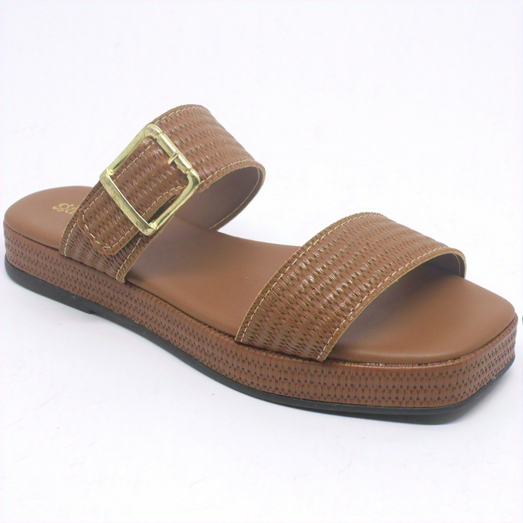 sandalia birken flat com fivela moda  feminina confortavel  dia dia casual flatform tamanco confortavel sandalia marrin