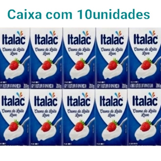 KIT 10 UNIDADES Creme de leite italac 200g em Oferta na Shopee