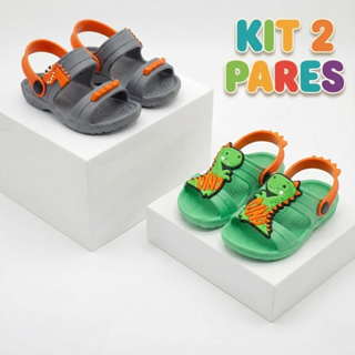 Kit 2 Papete Infantil Menino Colorida Leve e Flexível Sandália Verão em Oferta na Shopee