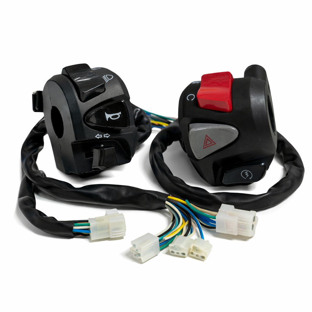 Kit Punho De Partida + Punho Chave de Luz Com Lampejador Pisca Alerta Com Plug CG FAN Titan 160 em Oferta na Shopee