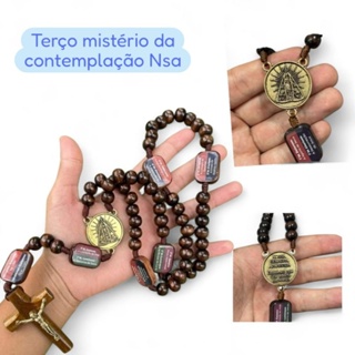 Terço mistério da contemplação Nsa aparecida em Oferta na Shopee