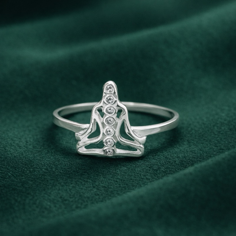 Anel Meditação Chakras em Prata 925