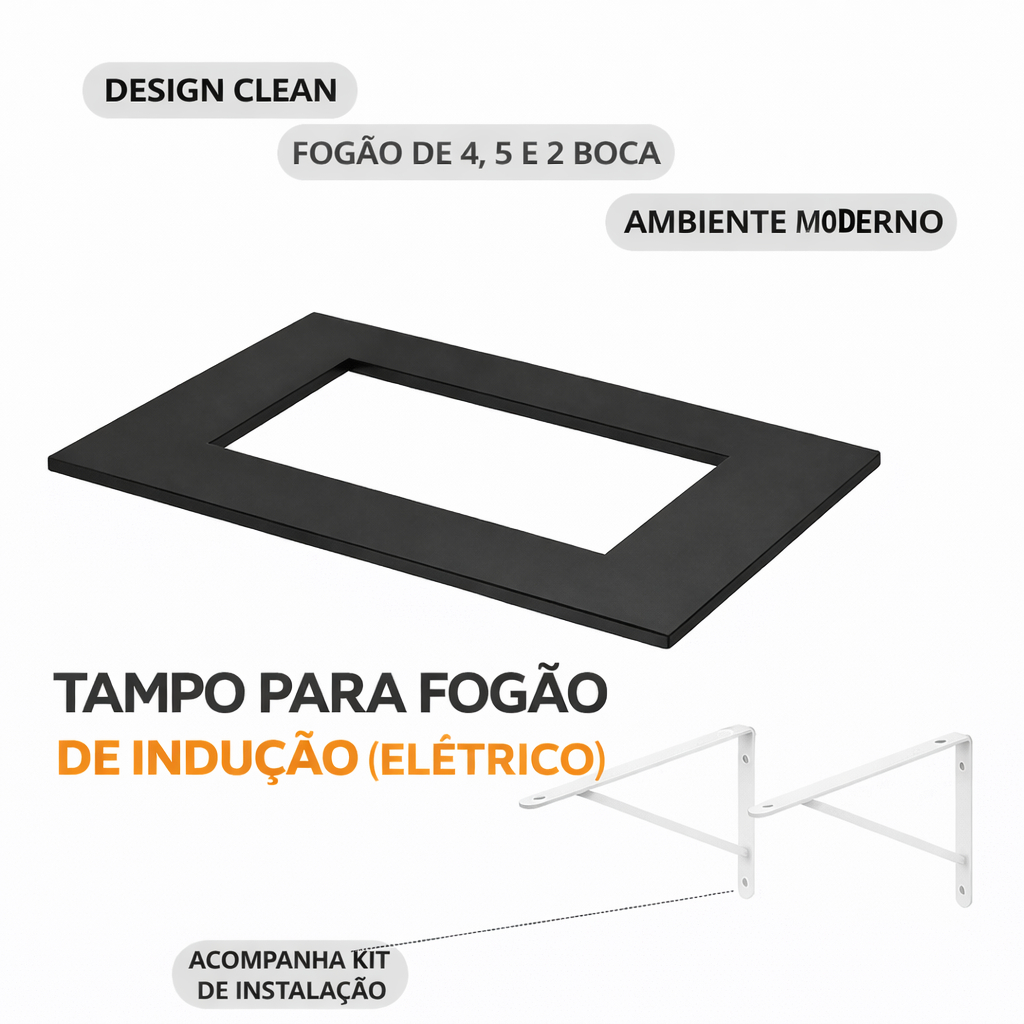 Tampo fogão INDUÇÃO 4, 5 E 2 bocas, TODOS OS TAMANHOS com 2un mão francesa para cozinha. em Oferta na Shopee