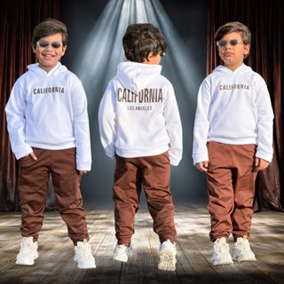 Roupa De Menino Bebê Moletom Flanelado Lançamento Kit duas Peças Veste Do 1 ao 3 Anos Abrigo De Frio em Oferta na Shopee