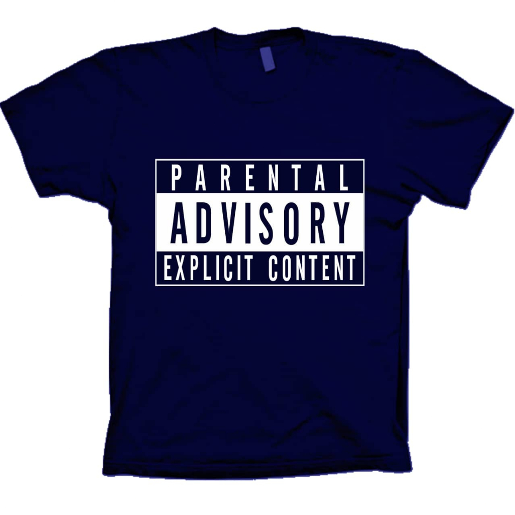 Camiseta Azul Marinho Hip Hop Swag Trap - Parental Advisory