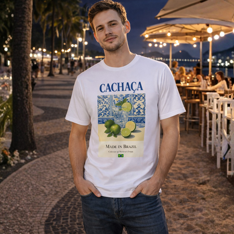 Camiseta Básica Casual Estampa Moda Gringa Made in Brasil Brasilidades 100% Algodão Não Encolhe Blusa Tecido Macio Uniss